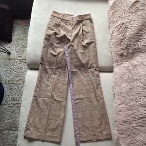 LOFT Peyton Brown Plaid Tailored Trousers
